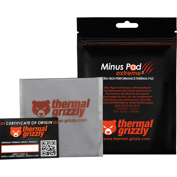 Thermal Grizzly Minus Pad extreme 2 - 100x 100x 1,0mm (grau)