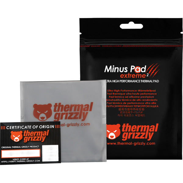 Thermal Grizzly Minus Pad extreme 2 - 100x 100x 1,5 mm (grau)