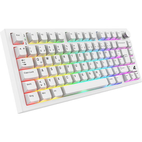 Sharkoon SKILLER SGK55W Mechanical Gaming Keyboard (White, German Layout, Sharkoon Linear Switches)