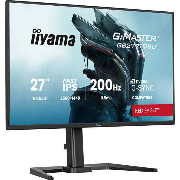 Iiyama G-Master GB2771QSU-B1 Red Eagle (68.6 cm (27 Zoll), schwarz (matt), QHD, Fast-IPS, HDMI, DP, G-Sync komp., USB-Hub, 200Hz Panel)