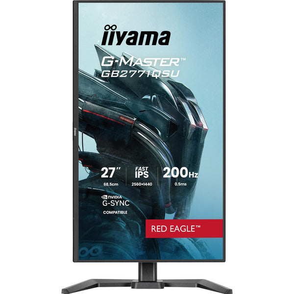Iiyama G-Master GB2771QSU-B1 Red Eagle (68.6 cm (27 Zoll), schwarz (matt), QHD, Fast-IPS, HDMI, DP, G-Sync komp., USB-Hub, 200Hz Panel)