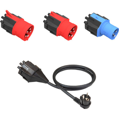 NRGkick Steckeraufsatz Set 32A Standard (EU) 16A, 32A, Schutzkontakt (schwarz, 4-teilig, für NRGkick Ladeeinheit)