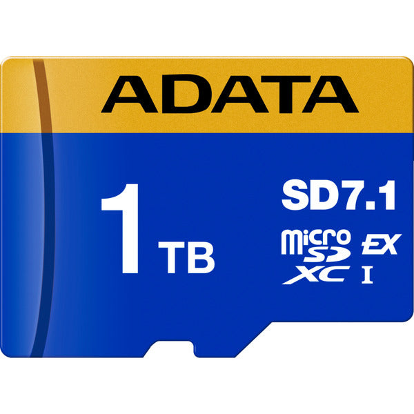 ADATA Premier Extreme microSDXC SD7.1 1 TB (blau/gelb, SD7.1 Express, UHS-I U3, Class 10, V30, Nintendo Switch 2 Ready)