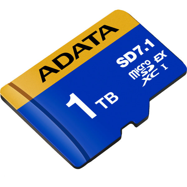 ADATA Premier Extreme microSDXC SD7.1 1 TB (blau/gelb, SD7.1 Express, UHS-I U3, Class 10, V30, Nintendo Switch 2 Ready)