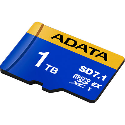 ADATA Premier Extreme microSDXC SD7.1 1 TB (blau/gelb, SD7.1 Express, UHS-I U3, Class 10, V30, Nintendo Switch 2 Ready)