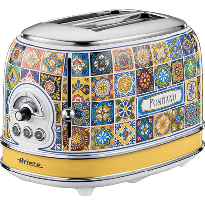 Ariete Positano 2-Slot Toaster (Multicolored, 810 Watts, for 2 Toast Slices)
