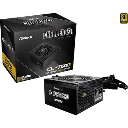Asrock Challenger CL-750G 750W (μαύρο, 1x 12-Pin Υψηλής Ικανότητας GPU, 2x PCIe, 750 Watt)