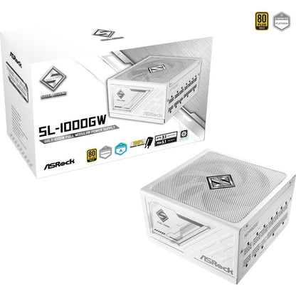 Asrock Steel Legend SL-1000GW (weiß, 1x 12-Pin High Power GPU, 3x PCIe, Kabelmanagement, 1000 Watt)