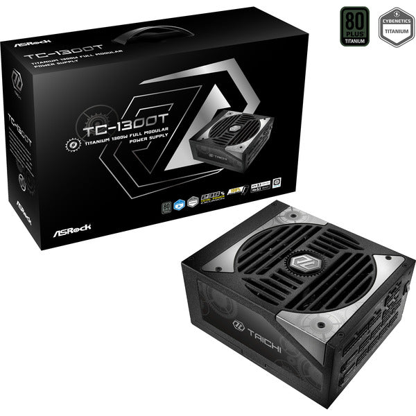 Asrock Taichi TC-1300T (μαύρο, 2x 12-Pin Υψηλής Ικανότητας GPU, 8x PCIe, Διαχείριση καλωδίων, 1300 Watt)