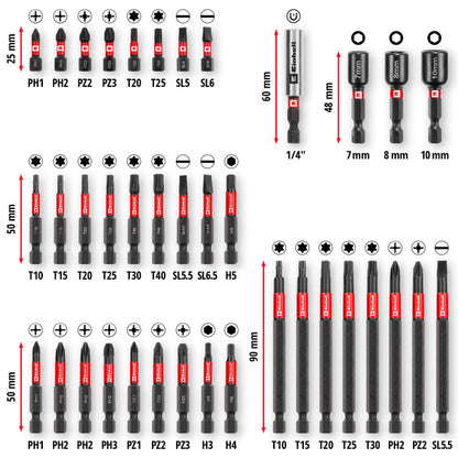 Einhell-KWB Impact-Bit-Set in M-CASE, 38-teilig