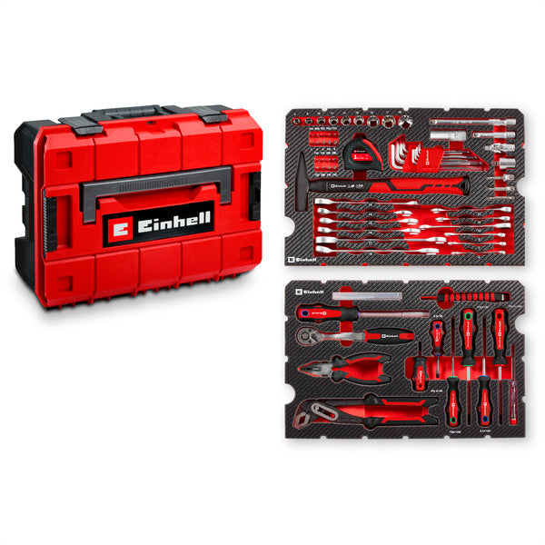 Einhell-KWB E-Case Werkzeugkoffer Universal, 80-teilig (schwarz/rot)