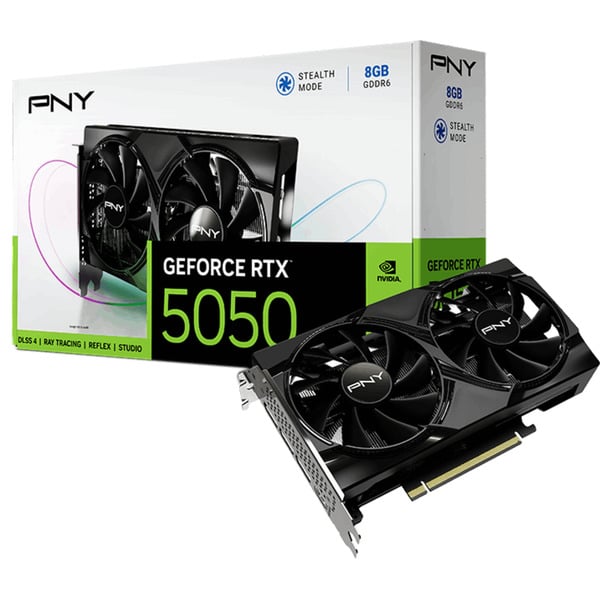 PNY GeForce RTX 5050 Dual Fan (DLSS 4, 3x DisplayPort, 1x HDMI 2.1)