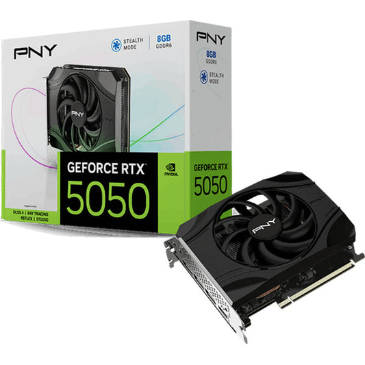 PNY GeForce RTX 5050 Μονοφασικός Αεραγωγός (DLSS 4, 3x DisplayPort, 1x HDMI 2.1)