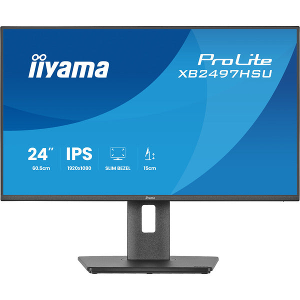 Iiyama ProLite XB2497HSU-B1 (60.5 cm (23.8 Zoll), schwarz (matt), FullHD, IPS, HDMI, DP, USB-Hub, erg. Standfuß, 120Hz Panel)