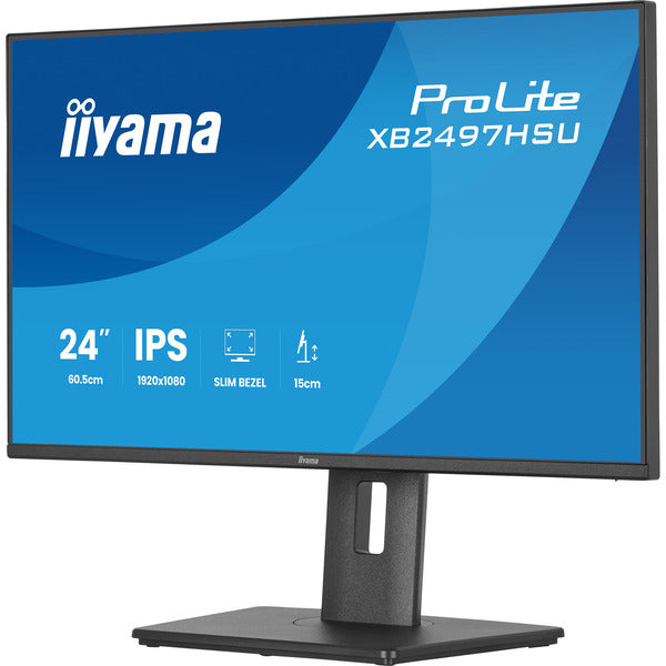 Iiyama ProLite XB2497HSU-B1 (60.5 cm (23.8 Zoll), schwarz (matt), FullHD, IPS, HDMI, DP, USB-Hub, erg. Standfuß, 120Hz Panel)