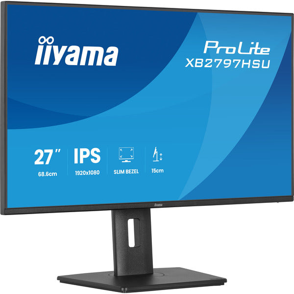 Iiyama ProLite XB2797HSU-B1 (68.6 cm (27 Zoll), schwarz (matt), FullHD, IPS, HDMI, DP, USB-Hub, erg. Standfuß, 120Hz Panel)