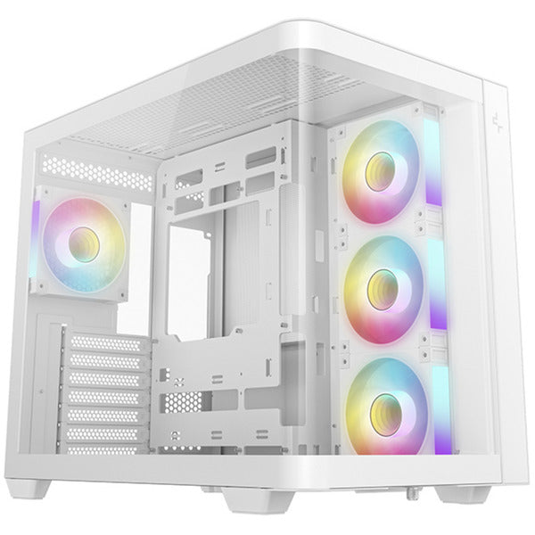 Deepcool CG530U 4F WH (weiß, Gebogene Glasvitrine)