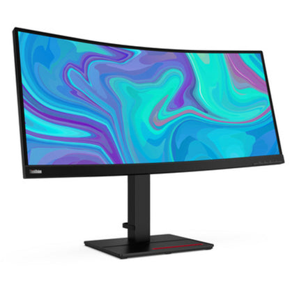 Lenovo ThinkVision T34w-20 Generalüberholt (86 cm (34 Zoll), schwarz, WQHD, VA, Curved, HDMI, DP, USB-C, USB-Hub)