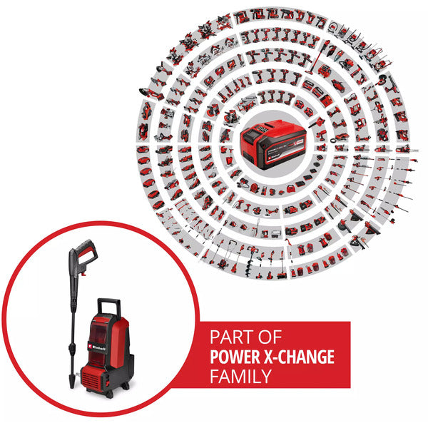 Einhell Akku-Hochdruckreiniger HYPRESSO 36/105 (rot/schwarz, ohne Akku und Ladegerät)