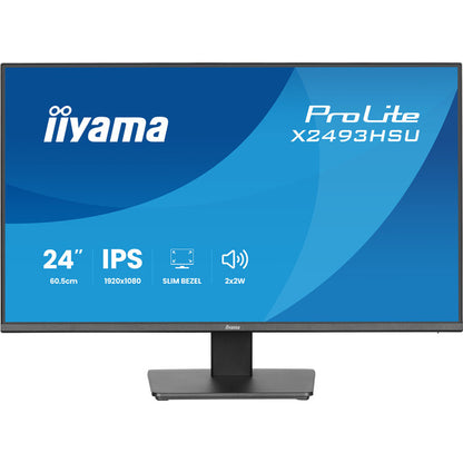 Iiyama ProLite X2493HSU-B1 (60.5 cm (23.8 Zoll), schwarz (matt), FullHD, IPS, HDMI, DP, USB-Hub, Adaptive-Sync, 120Hz Panel)