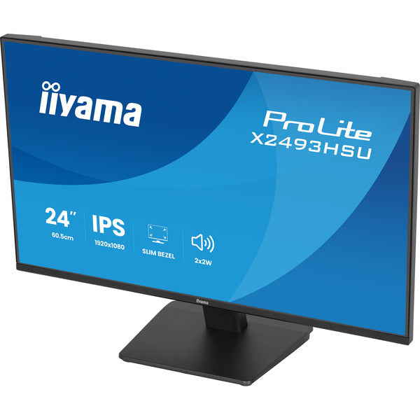 Iiyama ProLite X2493HSU-B1 (60.5 cm (23.8 Zoll), schwarz (matt), FullHD, IPS, HDMI, DP, USB-Hub, Adaptive-Sync, 120Hz Panel)