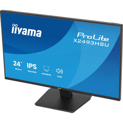 Iiyama ProLite X2493HSU-B1 (60.5 cm (23.8 Zoll), schwarz (matt), FullHD, IPS, HDMI, DP, USB-Hub, Adaptive-Sync, 120Hz Panel)