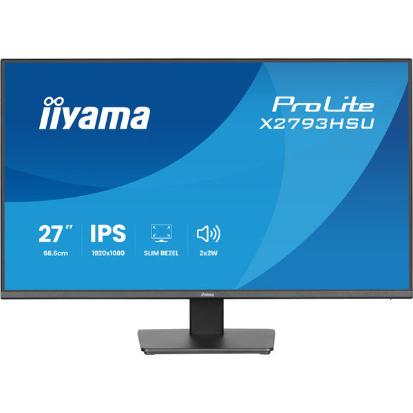 Iiyama ProLite X2793HSU-B1 (68.6 cm (27 Zoll), schwarz (matt), FullHD, IPS, HDMI, DP, USB-Hub, Lautsprecher, 120Hz Panel)