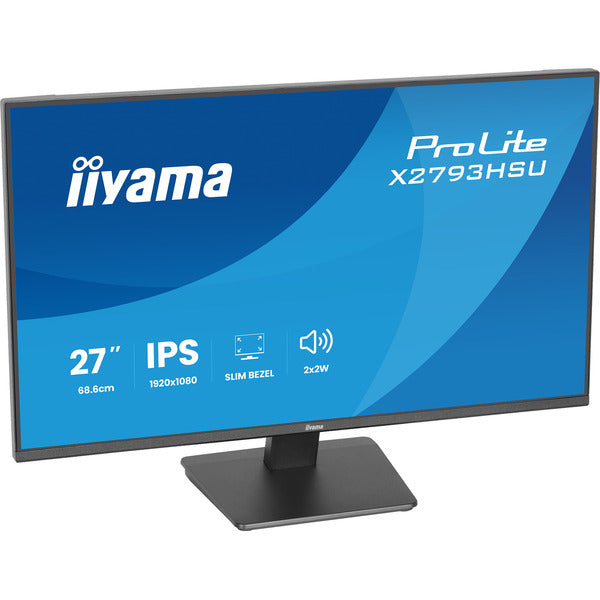 Iiyama ProLite X2793HSU-B1 (68.6 cm (27 Zoll), schwarz (matt), FullHD, IPS, HDMI, DP, USB-Hub, Lautsprecher, 120Hz Panel)