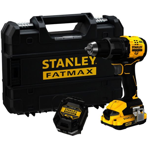 Stanley Akku-Schlagbohrschrauber  (SFMCD716D1T-QW), 18Volt (schwarz/gelb, Li-Ion-Akku 2,0Ah, Pro-Stack Koffer)