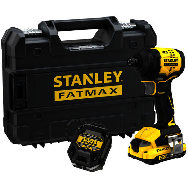 Stanley Akku-Schlagschrauber (SFMCF811D1T-QW), 18Volt (schwarz/gelb, Li-Ion-Akku 2,0Ah, Pro-Stack Koffer)