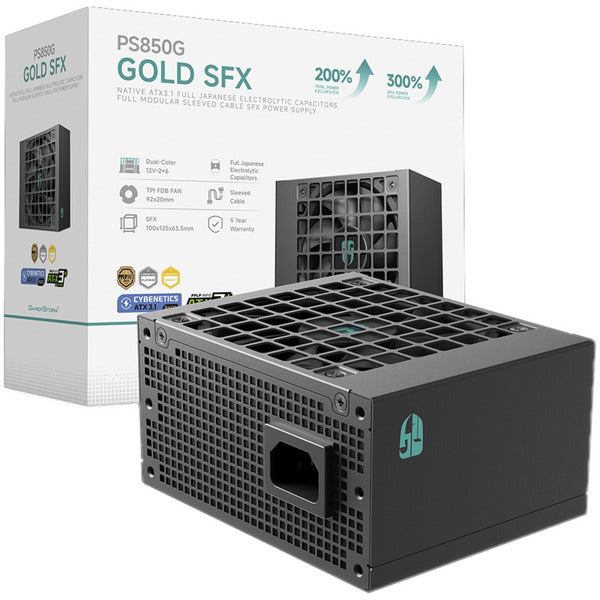Deepcool GAMER STORM PS850G (schwarz, 1x 12-Pin High-Power GPU, 3x PCIe, Kabelmanagement, 850 Watt)
