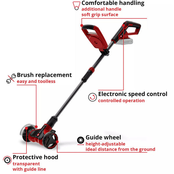 Einhell Power X-Change Akku-Fugenreiniger GE-CC 18/110 Li E-Solo, 18Volt (rot/schwarz, ohne Akku und Ladegerät)
