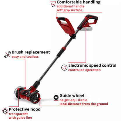 Einhell Power X-Change Akku-Fugenreiniger GE-CC 18/110 Li E-Solo, 18Volt (rot/schwarz, ohne Akku und Ladegerät)