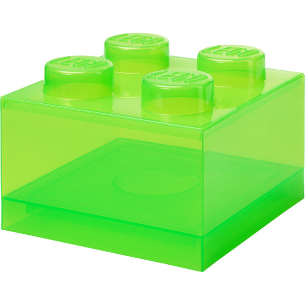 Room Copenhagen LEGO Storage Brick 4 Top Lid Translucent (hellgrün/transparent)