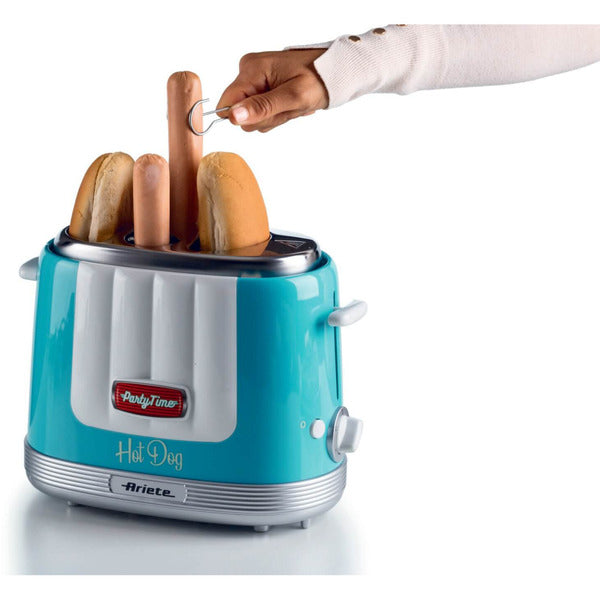 Ariete Hot Dog Maker Party Time (hellblau/silber, 650 Watt, 50's Style)