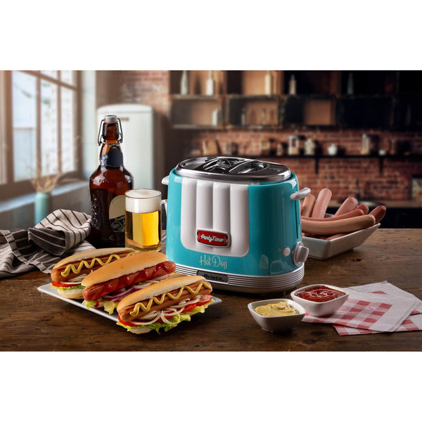 Ariete Hot Dog Maker Party Time (hellblau/silber, 650 Watt, 50's Style)