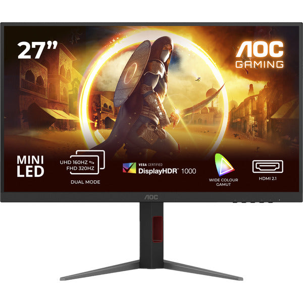 AOC AGON U27G4XM (68.6 cm (27 Zoll), schwarz, UltraHD/4K, Fast-IPS, Dual Mode, Mini-LED, USB-Hub, 160Hz Panel)