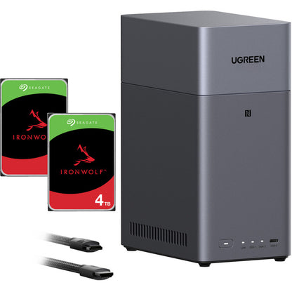 Ugreen DH2300 Bundle mit 2x Seagate IronWolf NAS 4 TB CMR (schwarz)