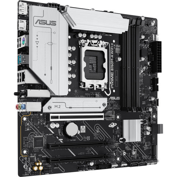 ASUS PRIME B760M-A WIFI II Micro ATX Motherboard with Built-in WiFi 6, DDR4 Support, and Advanced Cooling
