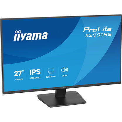 Iiyama ProLite X2791HS-B1 (68.6 cm (27 Zoll), schwarz (matt), FullHD, IPS, HDMI, DP, Lautsprecher, 120Hz Panel)
