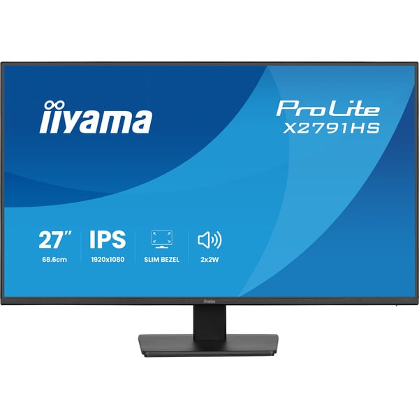 Iiyama ProLite X2791HS-B1 (68.6 cm (27 Zoll), schwarz (matt), FullHD, IPS, HDMI, DP, Lautsprecher, 120Hz Panel)