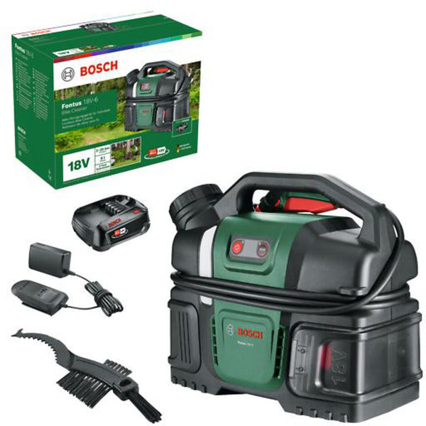 Bosch Powertools Fahrradreinigungsgerät Fontus 18V-6 (grün/schwarz, inkl. Akku und Ladegerät, POWER FOR ALL ALLIANCE)