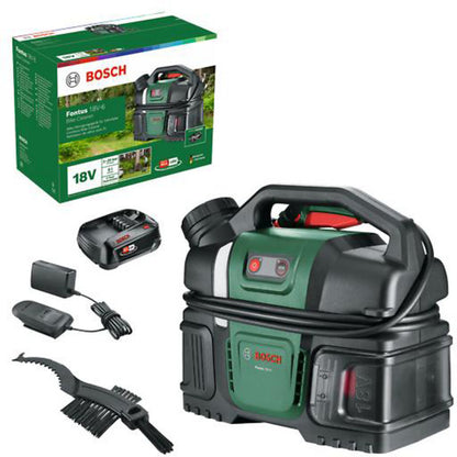 Bosch Powertools Fahrradreinigungsgerät Fontus 18V-6 (grün/schwarz, inkl. Akku und Ladegerät, POWER FOR ALL ALLIANCE)