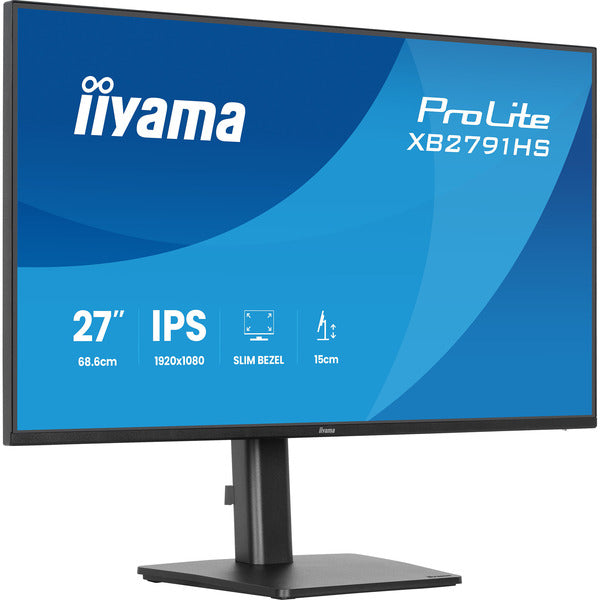 Iiyama ProLite XB2791HS-B1 (68.6 cm (27 Zoll), schwarz (matt), FullHD, IPS, HDMI, DP, Lautsprecher, Höhenverstellung, 120Hz Panel)