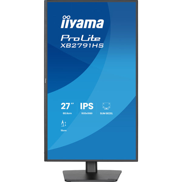 Iiyama ProLite XB2791HS-B1 (68.6 cm (27 Zoll), schwarz (matt), FullHD, IPS, HDMI, DP, Lautsprecher, Höhenverstellung, 120Hz Panel)