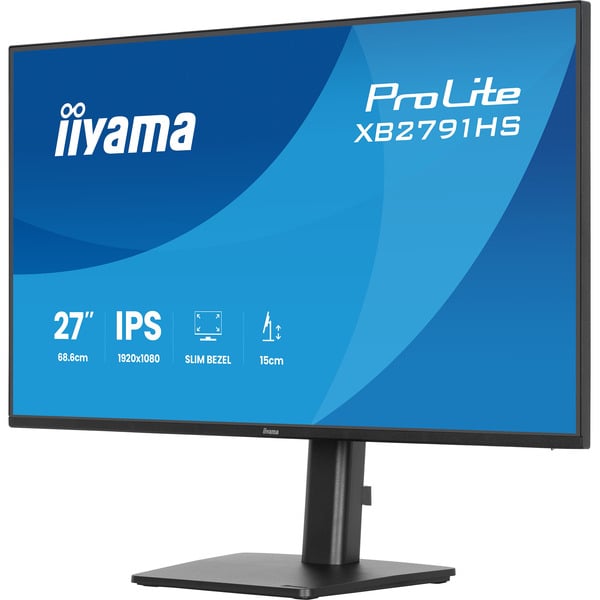 Iiyama ProLite XB2791HS-B1 (68.6 cm (27 Zoll), schwarz (matt), FullHD, IPS, HDMI, DP, Lautsprecher, Höhenverstellung, 120Hz Panel)