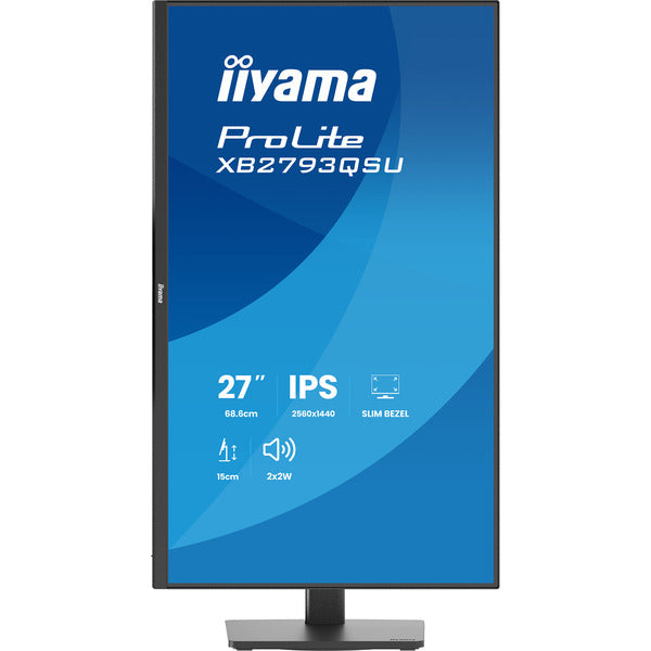 Iiyama ProLite XB2793QSU-B1 (68.5 cm (27 Zoll), schwarz (matt), QHD, IPS, HDMI, DP, USB-Hub, Höhenverstellung)