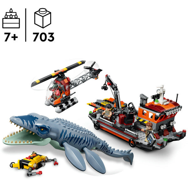 LEGO 77983 Jurassic World Mosasaurier-Angriff auf das Boot