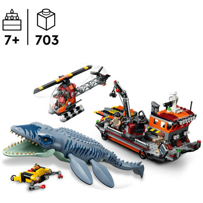 LEGO 77983 Jurassic World Mosasaurier-Angriff auf das Boot