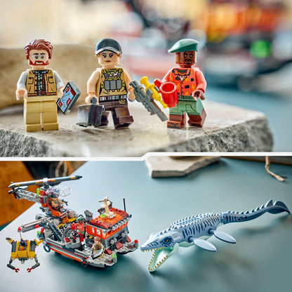 LEGO 77983 Jurassic World Mosasaurier-Angriff auf das Boot
